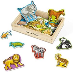 Melissa & Doug 475, 20 Wooden Animal Magnets in a Box