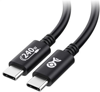 [USB-IF Certified] Cable Matters USB C Cable 240W 2m for MacBook Pro, Dell XPS (USB C Charger Cable, 140W USB C Cable, USB C Charging Cable) with Power Delivery 3.1 in Black (USB 2.0, No Video)