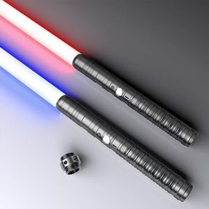 Beyondtrade Lightsabers Alloy Metal Hilt RGB 15 Colors FX Sound Type-C Rechargeable Heavy Dueling Light Swords with Smooth Swing for Birthday Halloween Xmas Present Adults Kids Toys Cosplay