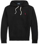 POLO RALPH LAUREN Mens Cabin Fleece Hoodied Sweatshirt, Black, L