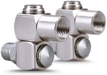 WYNNsky 1/4" NPT 360 Degree Swivel Air Hose Connector, 1/4 Inch Industrial Swivel Air Fittings