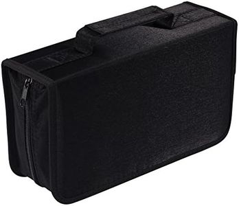 128 Capacity CD/DVD case Wallet, Storage,Holder,Booklet by Rekukos（Black）