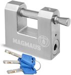 Magmaus® RTL/60 Heavy Duty Lock for Shipping Container - [Weatherproof] - Secure Outdoor Lock for Storage Unit, Gate, Shed, Fence, Door - 3 Keys