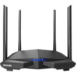 Tenda AC10 AC1200 Wireless Smart Dual-Band Gigabit WiFi Router, MU-MIMO, 4 Gigabit Ports, 867Mbps/5 GHz+ 300Mbps /2.4GHz, Support VPN Server, WiFi Schedule, (Black, Not a Modem)