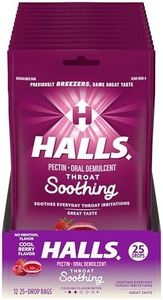 HALLS Throat Soothing (Formerly HALLS Breezers) Cool Berry Throat Drops, 12 Packs of 25 Drops (300 Total Drops)