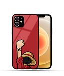 BienesMart B Mart One Piece Series Luffy Printed Design Anime Iphone Back Case | Strong Tempered Glass Back Cover For Phone | Camera & Edge Protection | Wireless Charging (11)