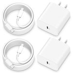 iPhone 16/15 Pro Max Charger, 2-Pack 20W Type C Fast Wall Charger Power Adapter, USB C Charger Block for iPhone 16/16 Pro/16 Pro Max/15/15 Plus/15 Pro Max, iPad, AirPods Pro with 6FT USB-C to C Cable