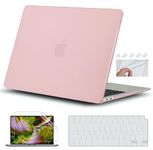 Gioia Bazaar Compatible with MacBook Air 13.6 inch Case Cover 2022 2023 Release A2681 M2 Chip, Transparent Protective Plastic Hard Shell Case Cover, Clear (Matt Rose Pink)