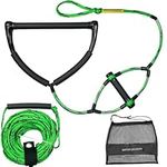 Wakeboard Rope Water Ski Rope with Floating Handles, Tow Rope for Tubing 4 Sections Tube Tow Rope (75 Feet)