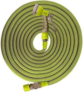 Jardibric - Sets de Tuyaux Extensibles et Rétractables - Usage Intensif - Longueur de 10 à 30m - Pratique pour l'Arrosage et l'Irrigation Raccord Articulé de 180° - boite de rangement pistolet 7 jet