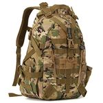 ETWBO Military Tactical Backpack for Men 35L Large Army Rucksacks Molle Bug Out Bag Assault Pack for Outdoor Camping Trekking Hunting Hiking Laptop Daypack(CP)