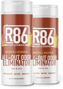 R86 Industrial All-Out Odor Eliminator, Removes Dead Animal Odor, Skunk Odor, Urine, Poop, Musty Basement & More – Natural Formula, Use Wet or Dry, Biodegradable