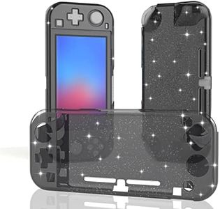 ECHZOVE Switch lite Glitter Case, Protective Hard Grip Case for Switch lite - Black