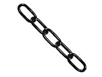 Faithfull FAICHCUT50B Black Japanned Steel Chain 2.5 m (8ft 2 Inch) Long x 5 mm Link Dia. 160 kg Load Limit