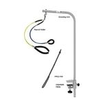 Grooming Arm with Clamp (36 Adjustable Arm-SILVER) and Dog Grooming Loop + FREE Small/Medium No Sit Haunch Holder by Downtown Pet Supply