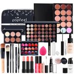 FantasyDay All-in-one Makeup Set Gift Surprise | Full Kit for Women Multipurpose Essential Starter Bundle Include Eyeshadow Palette Lipstick Blush Concealer Face Powder Eyeliner Mascara Brush