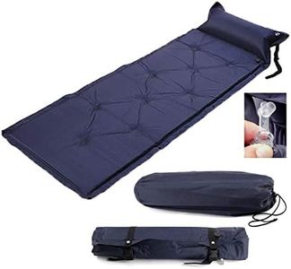 IRIS Split Joint Extensible Tactics Camping Pad Blue Self Inflating Sleeping Pad Camping Mattress with Conjoined Pillow 75"x 24"x 1.2"-2"