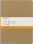 Moleskine Cahier Journal, Soft Cover, XL (7.5" x 9.5") Ruled/Lined, Kraft Brown, 120 Pages (Set of 3)