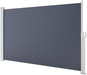 YITAHOME 118''X 63'' Retractable Side Awning Privacy Screen Privacy Fence Waterproof UV-Resistant Privacy Awning Outdoor for Garden, Deck, Patio, Pools, Balcony, Gray