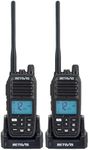 Retevis RM21 Handheld Marine Radio, Floating IP67 Submersible Waterproof, Noise Cancelling Mic, Backlit LCD Display, NOAA Weather, 1800mAh Battery(2 Pack)