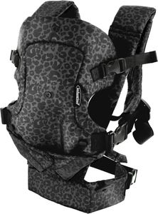Infantino 4-in-1 Baby Carrier – Grey Leopard, Adjustable Ergonomic
