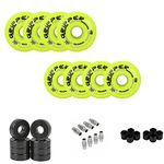 Labeda Gripper Roller Hockey Wheels + Hybrid Ceramic Bearings Medium Yellow Hilo