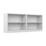 Bush Furniture Universal 2 Shelf Bookcase Set of 2 in Pure White