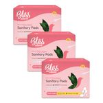 BLISSNATURAL Sanitary Pads For Women XL | 18 XL Sanitary Napkins For Regular Flow | Natural Plant Based Period Pads for Women | 100% Rash Free & Leak Proof | Upto 8 hrs Protection | Toxin Free