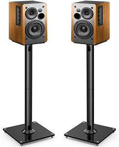 PERLESMITH Universal Floor Speaker Stands Pair for Surround Sound, Bookshelf Speaker Stand for 28 Inch Klipsch, Polk, Yamaha & Other Large Bookshelf Speakers Or Studio Monitors up to 22LBS,1 Pair