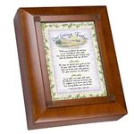 Our Loving Father Cottage Garden Woodgrain Rememberance Keepsake Box