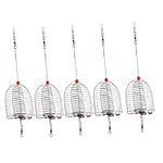 CLISPEED 5pcs Metal Bait Cage Fishing Tackle Carp Fishing Accessories Crab Snare for Fishing Pole Carp Fishing Equipment Fishing Basket Catfish Basket Stainless Steel Bait Bucket Ordinary