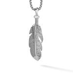 SALVE Goth Stylish Fashion Jewellery Pendant Necklace | Unisex Leaf Pendant Charm for Men & Women | Rakhi Gifts for Brothers & Sisters (Silver)