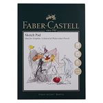 Faber-Castell Art & Graphic Sketch Pad, A4, Acid Free Gummed Paper Pad, 160 GSM, 40 Sheets For Graphite, Pencil, Coloured and Watercolour Pencils, Charcoal, Pitt Pens, Arts, Craft, Home And School