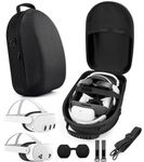 YRXVW Carrying Case Compatible with Meta/Oculus Quest 3 and Accessories, Hard Travel Bag for Lightweight and Headset and Touch Controller and Headstrap VR Accessories(Black