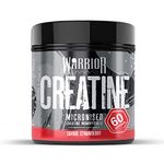 Warrior Creatine Monohydrate Powder 300g – Micronised – Proven to Improve Physical Performance and Recovery, 5g Servings (Savage Strawberry)