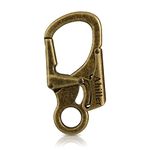 Ahiller Carabiner Clip, Double Anti-Misopening Locking Design, 3 Inch Alloy Caribena Hook, Keychain for Outdoor Camping, Hiking, Fishing, Key Ring Clip (Bronze-1P)