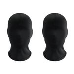 AWAVM 2 PCS Black Full Face Mask Halloween Full Black Mask Full Face Cover Spandex Mask Full Head Cover Mask Faceless Mask Morph Mask for Halloween Party Costume Unisex Men Adult Women