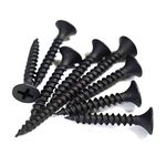 Elegant Casa 1.5 Inch Drywall Screws Phillips Type with Fine Thread Flat Head for Fixing Wood, Gypsum Board, Plywood, False Ceiling, Plaster Board (150pcs) Black