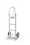 Heavy Duty Aluminum Hand Truck - 10" Wheels with Vertical Loop Handle and 500 lb Load Capacity | 52.25" High X 17.5" Wide and a Diecast Nose Plate Measuring 17.75" x 9.5"