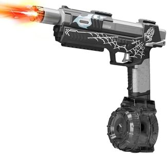 Electric Water Gun for Adults Kids, Automatic Squirt Gun with a Long Range of up to 26 Ft, LED Light Large Capacity IP7 Waterproof Fully Auto Water Gun(Black)