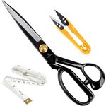 Fabric Scissors Professional 10 inch(25.4cm) Heavy Duty Scissors for Leather Sewing Shears for Tailoring Industrial Strength High Carbon Steel Tailor Shears Sharp for Home Office Artists Dressmakers