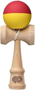 Kendama USA Kaizen Half Split Red & Yellow Silk Matte