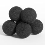 Wool Dryer Balls, Black XL Pack of 6, Organic Reusable Laundry Balls, Imported Premium New Zealand Wool, Fabric Softener for 1000+ Loads, Baby Safe & Hypoallergenic, Saving Energy & Time