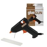 Trimits Hi-Tack Hot Glue Gun, Fine Tip, High Temp, Stand Included, 10w Mini Gun with 3 Clear Glue Sticks(7x100mm)