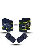 Liffo® Protective Set Guard Protection kit with Knee, Elbow and Wrist Guards (Set of 6) Suitable to Kids of Age 6-15 Years for Skating, Cycling, Roller Skating (Green) (Medium (7 Years -10 Years))