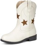 Choiran Cowboy Boots for Girls and Boys - Western Cowgirl Boots for Toddler Little Big Kids Riding Shoes with Side Zipper Round Toe