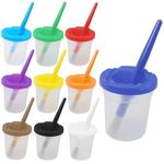 Zilphoba 10pcs Paint Cups with Lids for Kids, Spill Proof Learning Color Cups for Young Artist