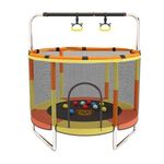 LET'S PLAY® LP-982 Imported Trampoline Jumping Trainer for Adults and Kids,55" in Rebounder Trampoline with Metal Springs and Padding for Indoor and Outdoor