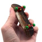 Prolific Complete Fingerboard with Upgraded Components, Bob Would Be Proud Edition - Pro Board Shape and Size, Bearing Wheels, Trucks, and Locknuts - 32mm x 97mm Handmade Wooden Board - Teak Tuning