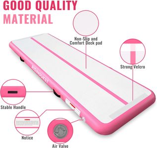 RISINGUKST Air Gymnastics Mat, Rose, 200x100x10cm